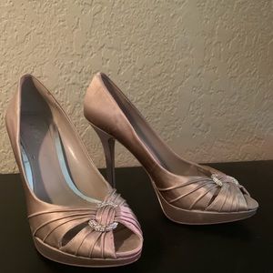 Aldo Champagne Satin Heels